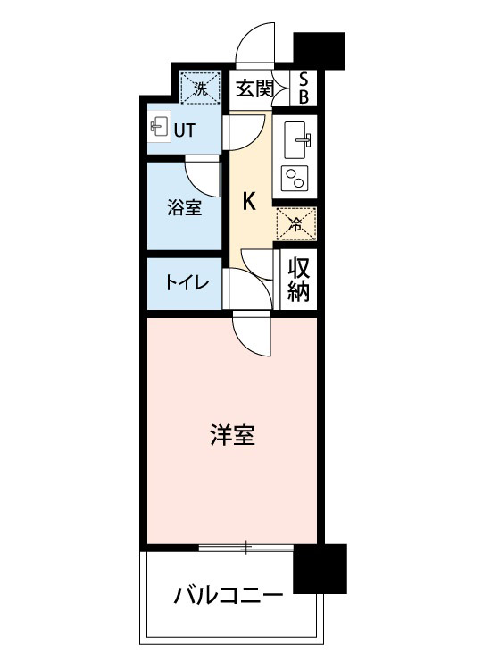 マイナビSTAYガーデンシティ本町 408 間取り図