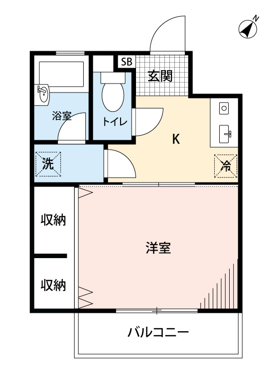 マイナビSTAYパレス所沢ガーデン 102 間取り図