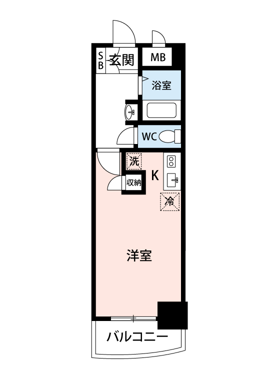マイナビSTAYグランデュールハイツ仙台五橋駅前 602 間取り図