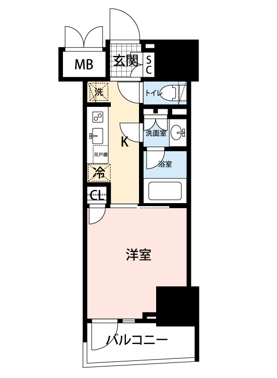 マイナビSTAYトワイライトヒルズ四ツ谷 407 間取り図